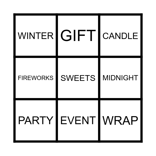 CHRISTMAS Bingo Card