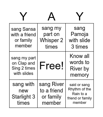 TMEA Bingo Card