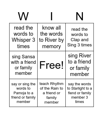 TMEA Bingo Card