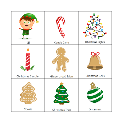 Christmas Bingo Card