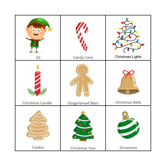 Christmas Bingo Card