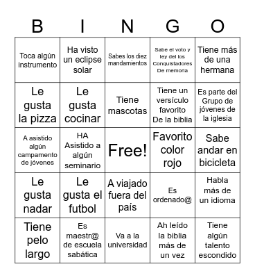 You know me now Bingo Card