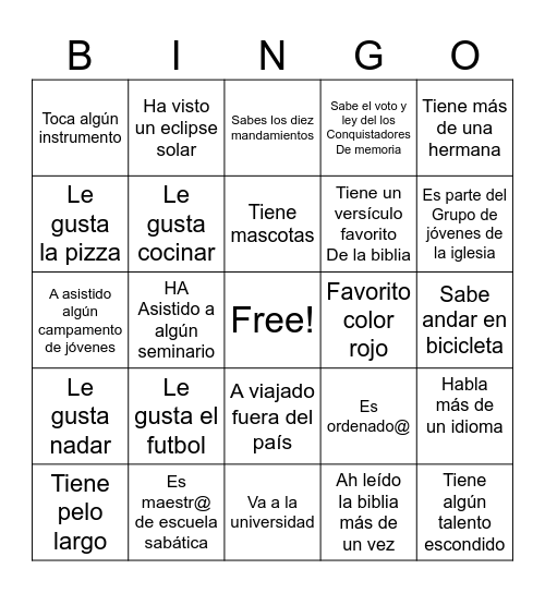 You know me now Bingo Card