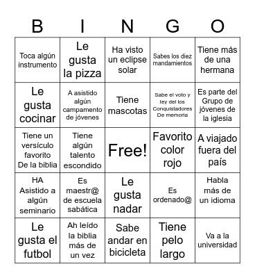 You know me now Bingo Card