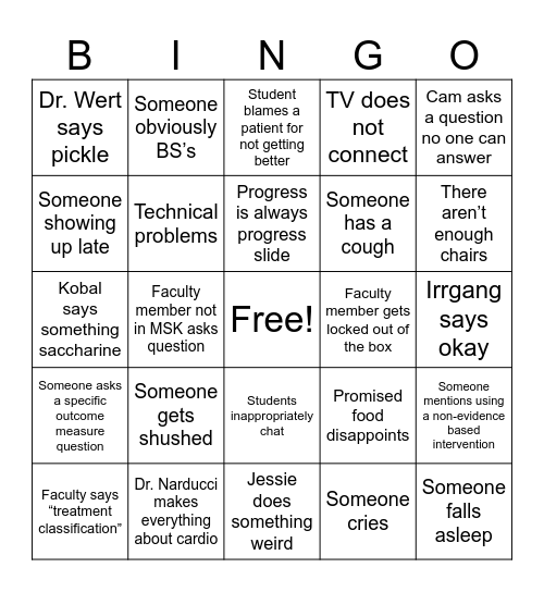 PIP BINGO Card