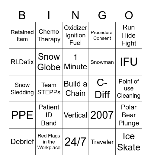 2024 End of Year Re-Cap Bingo Card