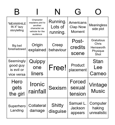 Thor Bingo Card