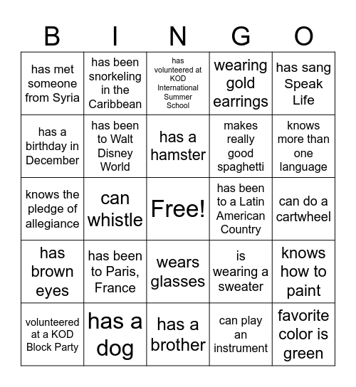 Christmas Binge Bingo Card