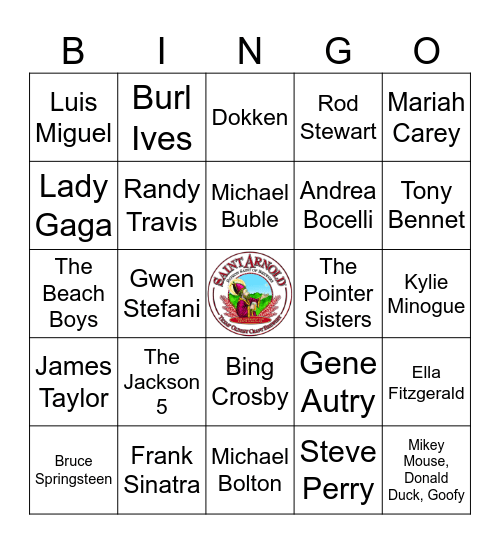 Santa Claus is Coming, Coming, Coming Bingo Card