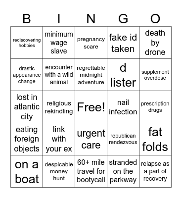 Winter Break 2024 Bingo Card