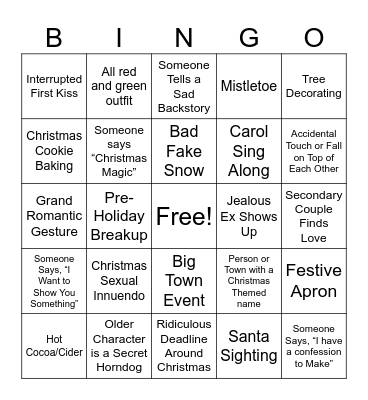 Christmas Movie Bingo Card