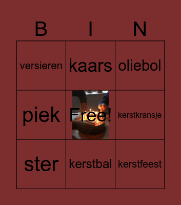 kerst Bingo Card