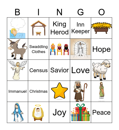English Class Christmas Bingo Card