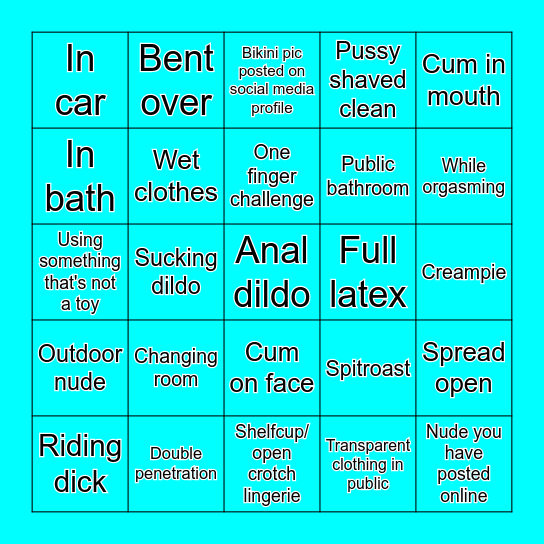 Loveubaby S Naked Bingo 5x5 Bingo Card