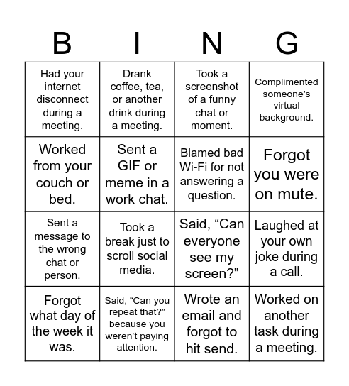 A Bingo Card