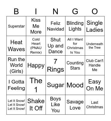 Christmas Party Bingo 1 Bingo Card