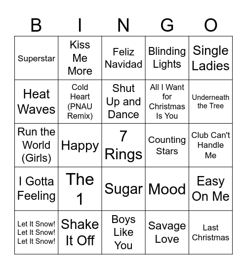 Christmas Party Bingo 1 Bingo Card