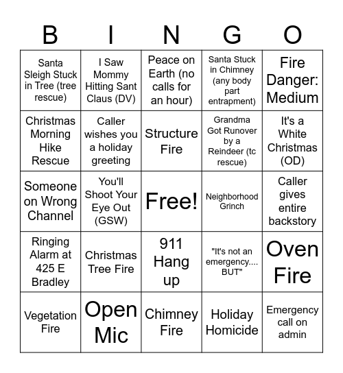 Christmas Bingo Card