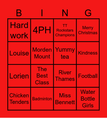 4PH Bingo Card