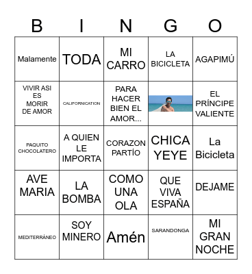 EL BINGO MUSICAL DEL 2022 Bingo Card