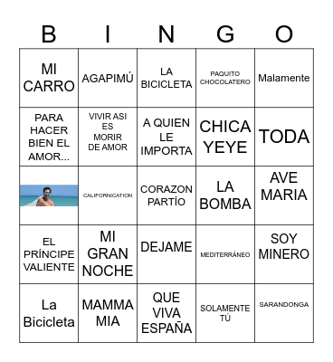 EL BINGO MUSICAL DEL 2022 Bingo Card