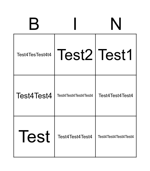 DBR Bingo Card