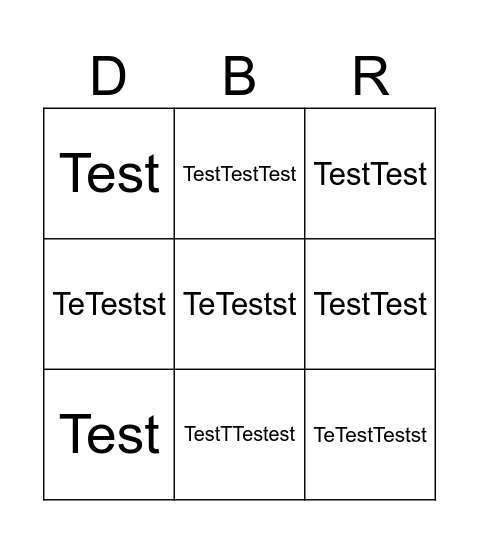 Abcs Dbr Bingo Card