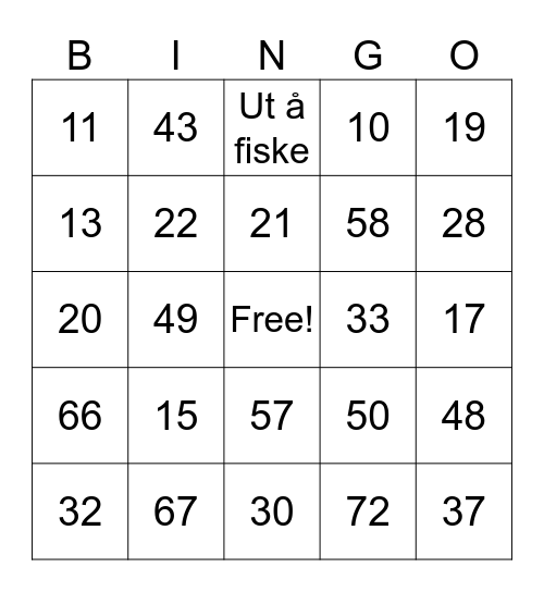 NC Party Bus Bingo Card