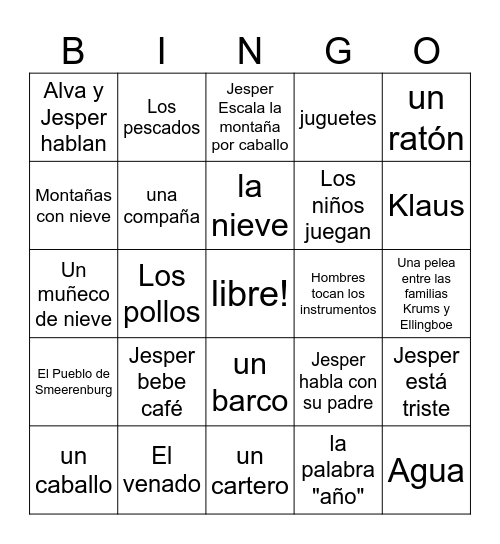 Klaus - Bingo Card