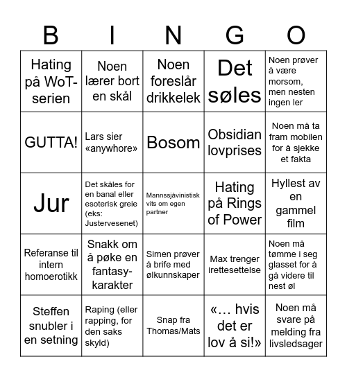 Juleølbingo - Mikael Bingo Card