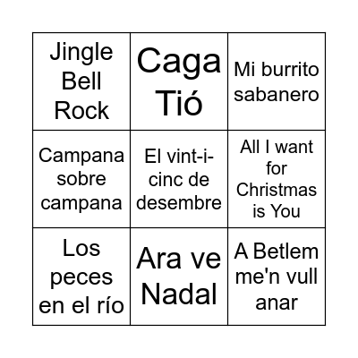 BINGO MUSICAL DE NADAL Bingo Card