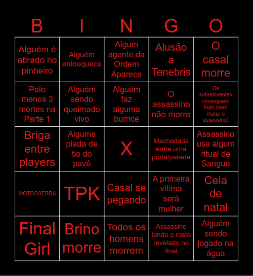 Bingo Natal BRUTAL 2024 Bingo Card