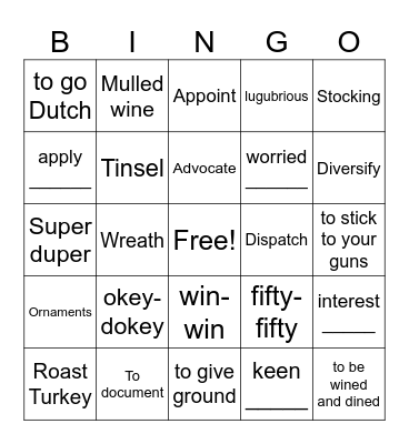 Grup Tax Christmas Bingo Card