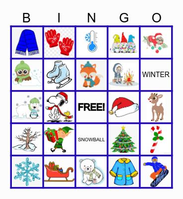 Winter Bingo Card