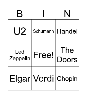 Not So Silent Bingo! Bingo Card