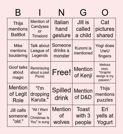 Groningen Vibes Bingo Card