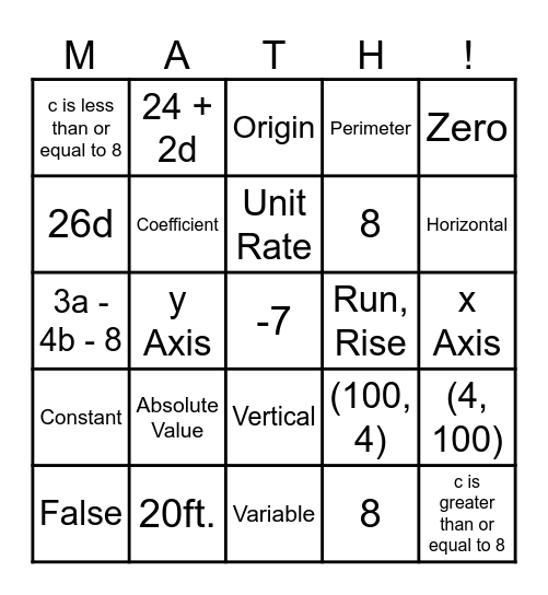 Mid-Year Review Bingo Card