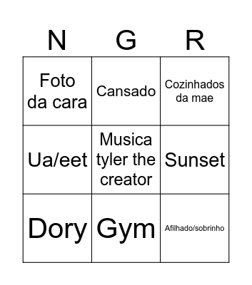 Black bingo post Bingo Card