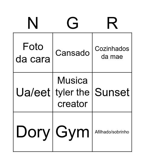 Black bingo post Bingo Card