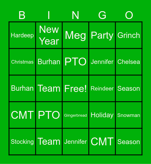 Let's Play BINGO! Bingo Card