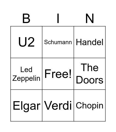 Not So Silent Bingo! Bingo Card