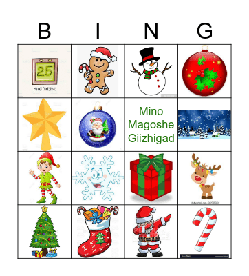 Christmas bingo Card