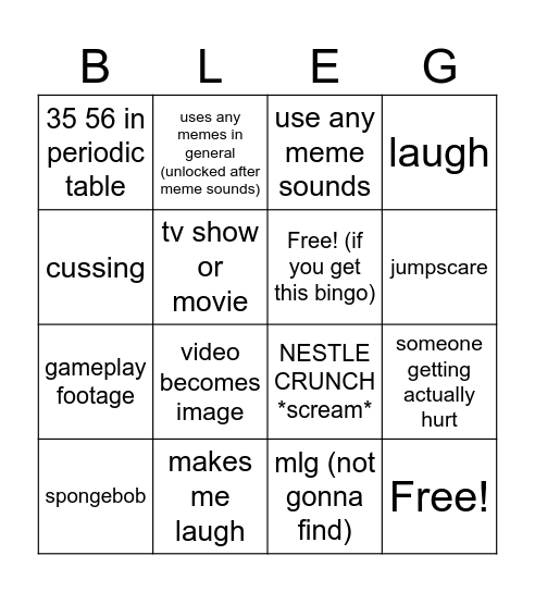 watching memes Bingo Card