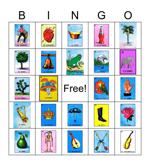 Loteria Mexicana Bingo Card