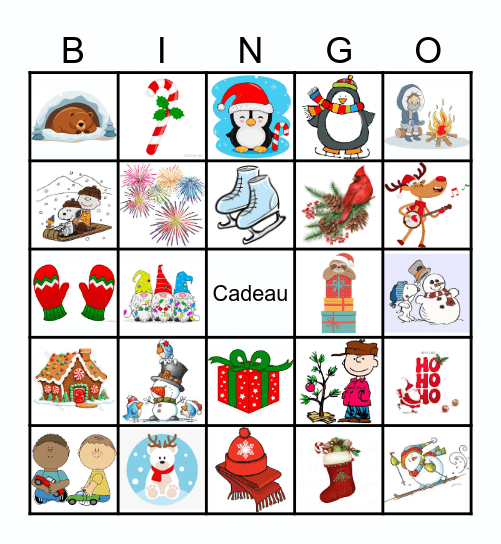 Bingo des fêtes d'hiver! Bingo Card