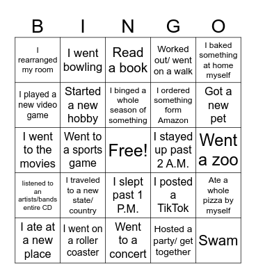 2024 Bingo Card