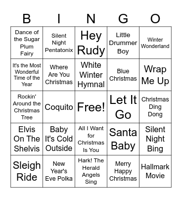 Holiday Singo Bingo Card