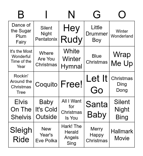 Holiday Singo Bingo Card