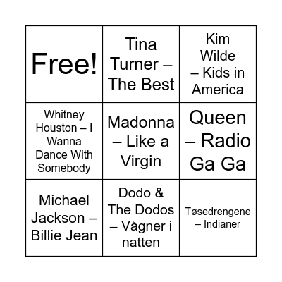 Nytår 2024 Bingo Card