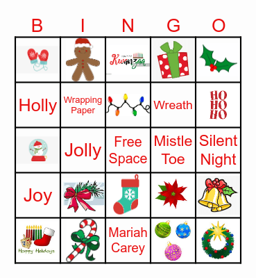 CSWE Holiday Icon Bingo Card